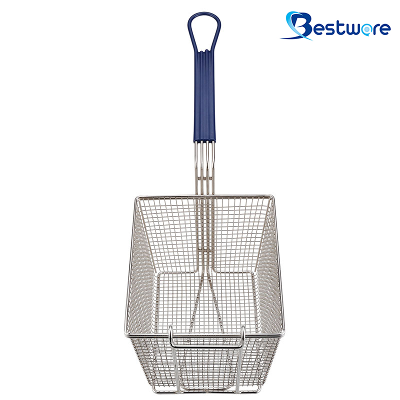 Fry Basket with Rubberized Handle - 245×195×145mm