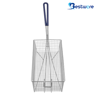 Fry Basket with Rubberized Handle - 380×215×135mm