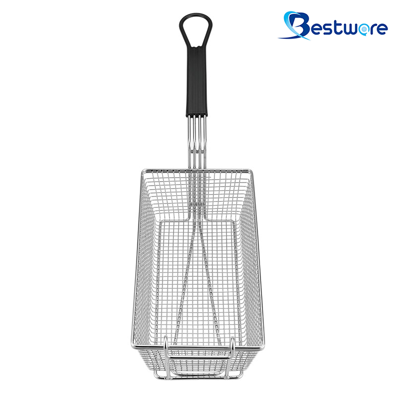 Fry Basket with Rubberized Handle - 310×160×100mm