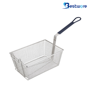 Fry Basket with Rubberized Handle - 336×222×145mm