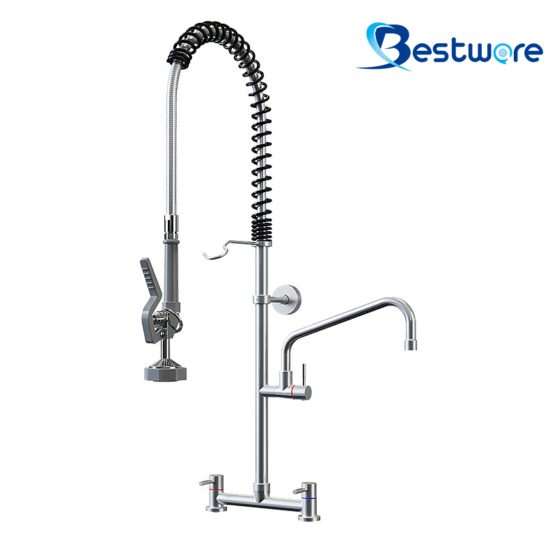 Economy - Dual H/M Pre-rinse Faucet with 10" Pot Filler