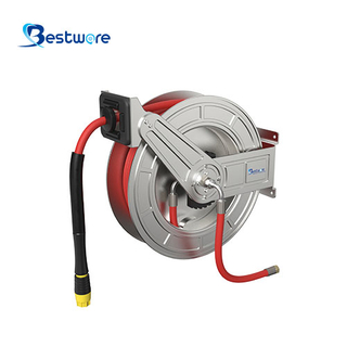 Open Hose Reel with Dual-function Water Gun - Wall Mount