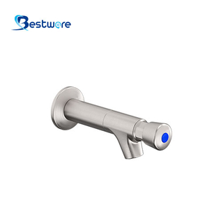 Stainless Steel Push Button Metering Faucet - Wall Mount